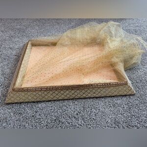 Gold Net Shagun Tray – Indian Wedding / Jaggo / Engagement
